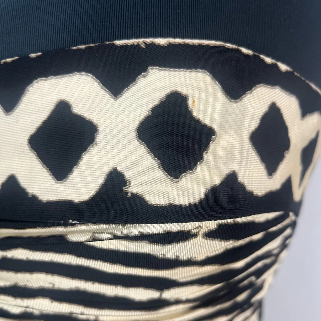 Rare ANTHROPOLOGIE Lattice Ring Dress BY TRACY REESE size Medium black/Creme - Image 5