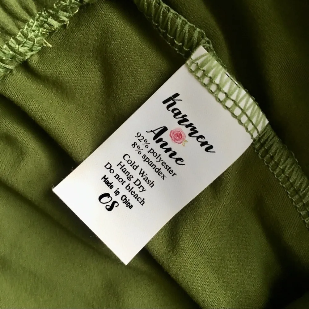 Peachy Mama High Rise Baggy Shorts, Elastic, Drawstring Waist, Green, Size S Green - Image 8