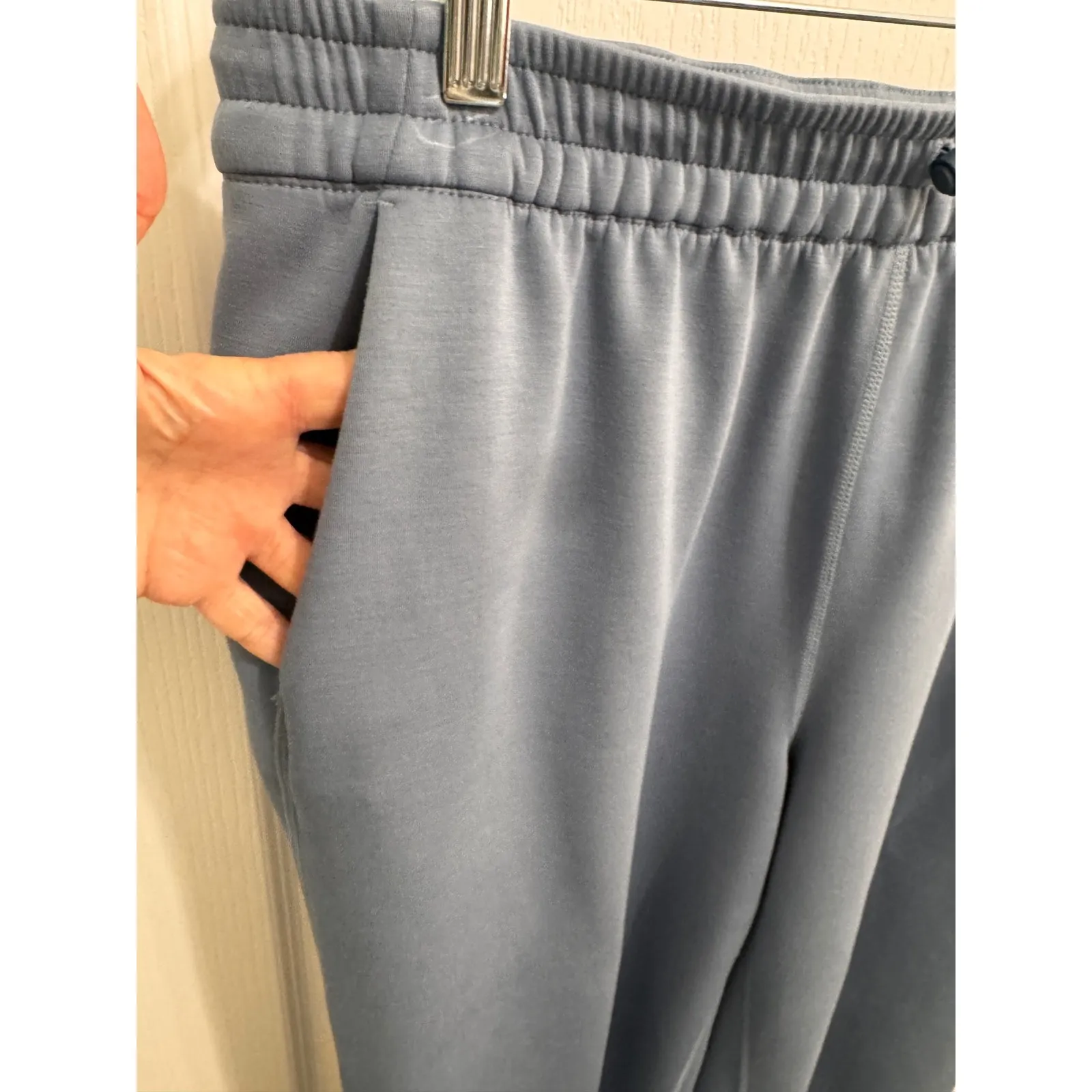 Women's Athletic Pullover Sweatshirt & Jogger Pants Set Blue Size L - Image 6