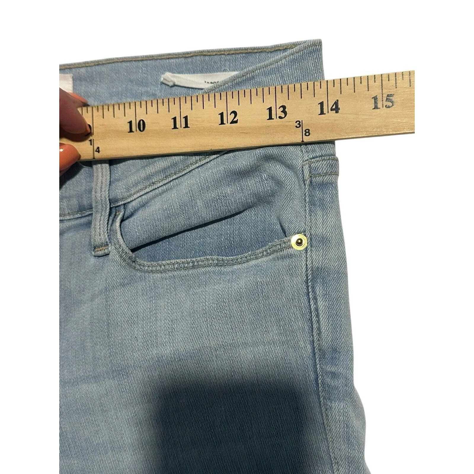 Frame Jeans Women's Size 27 Le Skinny‎ De Jeanne Crop Light Wash Mid Rise #IJ3-4 - Image 5