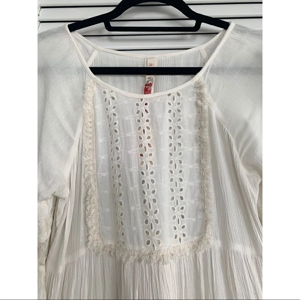 Revolve RAGA Sun Goddess Tunic Dress in Egg Shell - Image 8