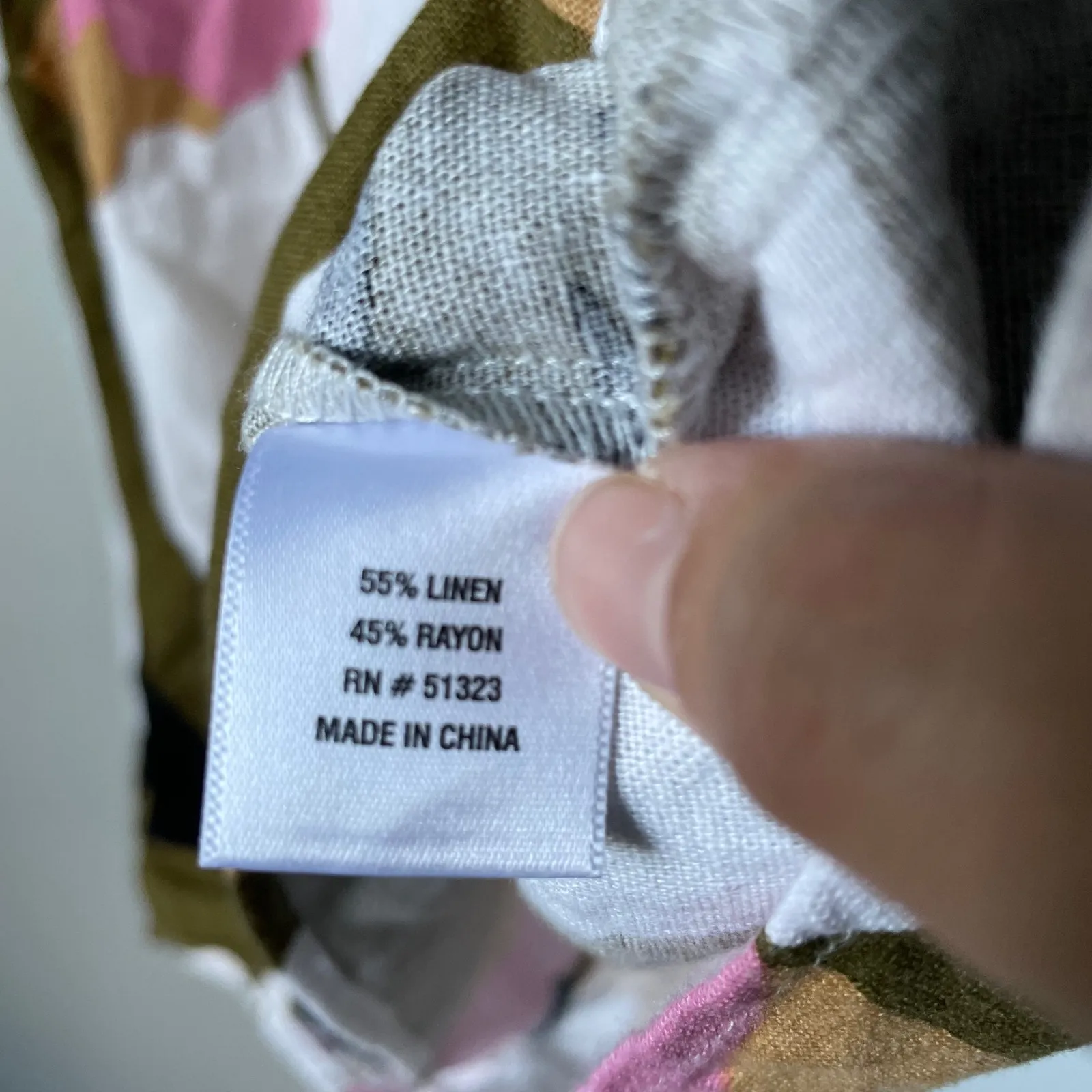 Vince Camuto Floral Print Sleeveless Linen Blend Tank Top Women's Size Large - Image 7