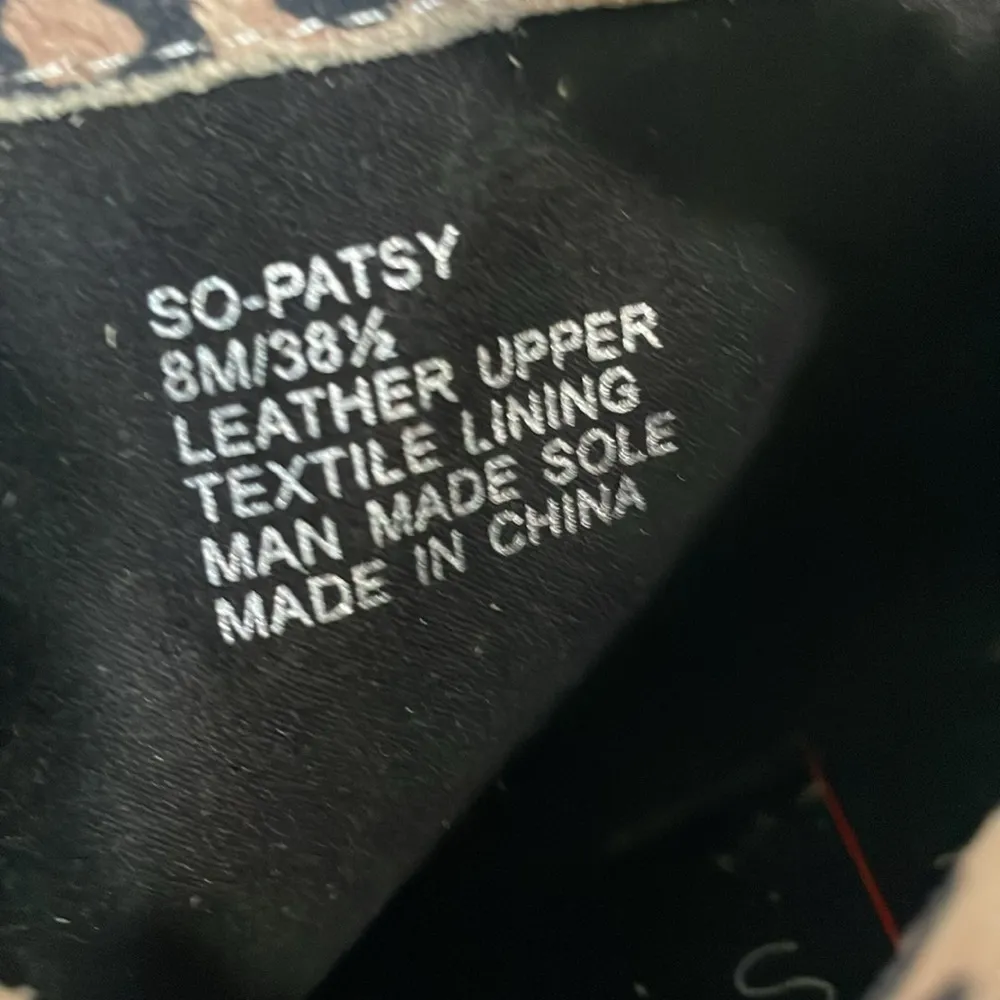 Sole Society Patsy Leopard Print Leather Side Zip Wedge Ankle Booties size 8 - Image 9