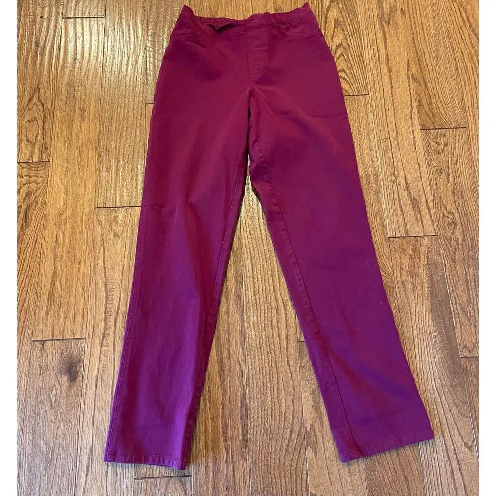 🚨 SALE ‼️ Isaac mizrahi live cranberry pull on pant size 6 - Image 3