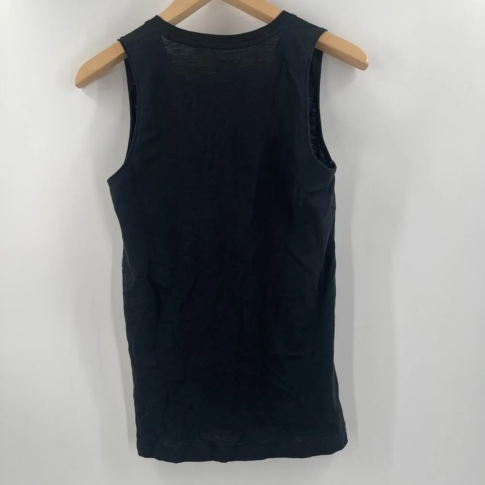MADEWELL Tank Top Size Extra Small Organic Cotton Black Casual Lounge Comfy - Image 2