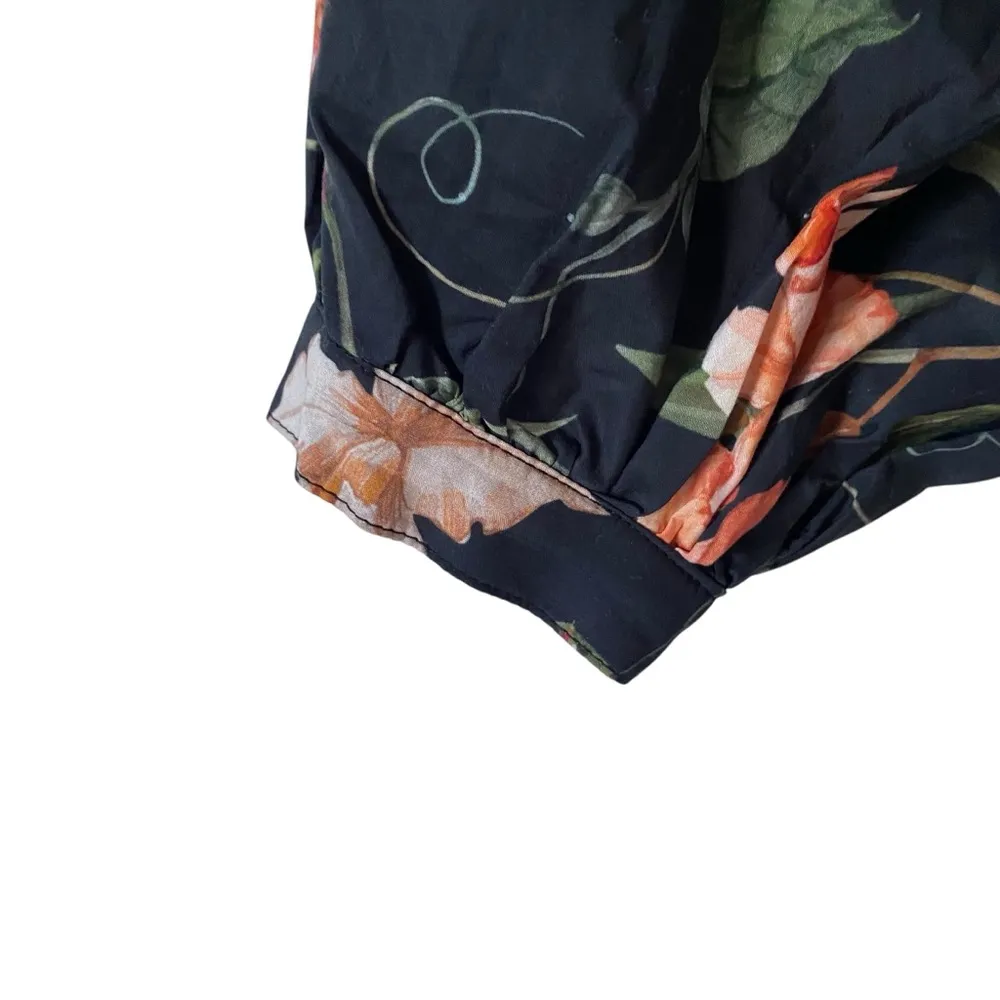 Olivia James The Label Evelyn Dress Belted Exotica Black Floral size XS Pockets - Image 5