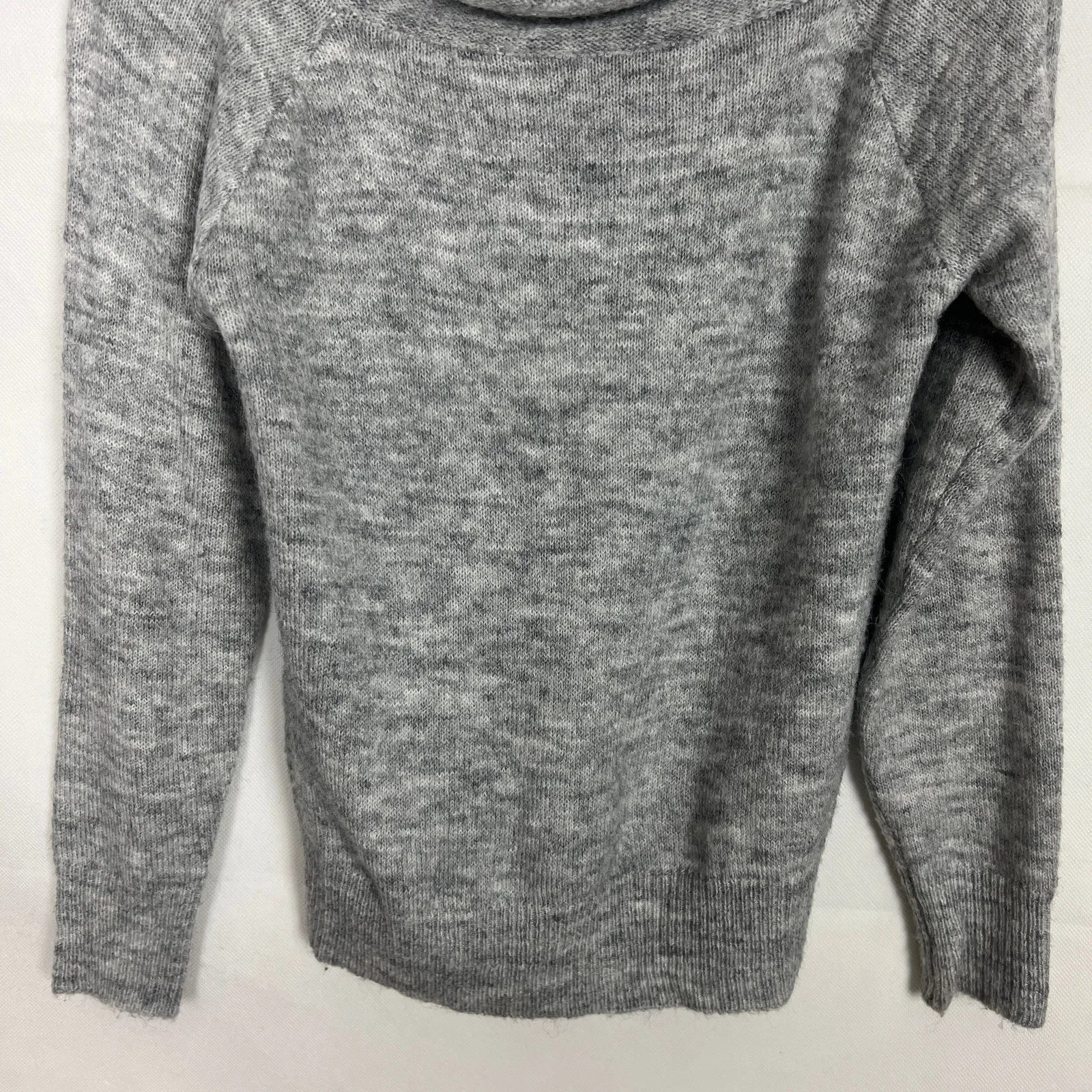 H&M Sweater Womens Small Wool Alpaca Cowl Neck Off-Shoulder Warm Lightweight - Image 3