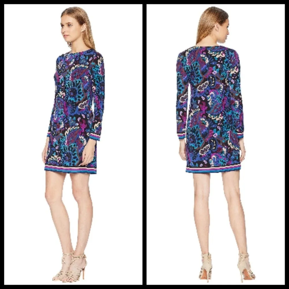 💕TRINA TURK💕 Paisley Print Long Sleeve Dress - Image 4