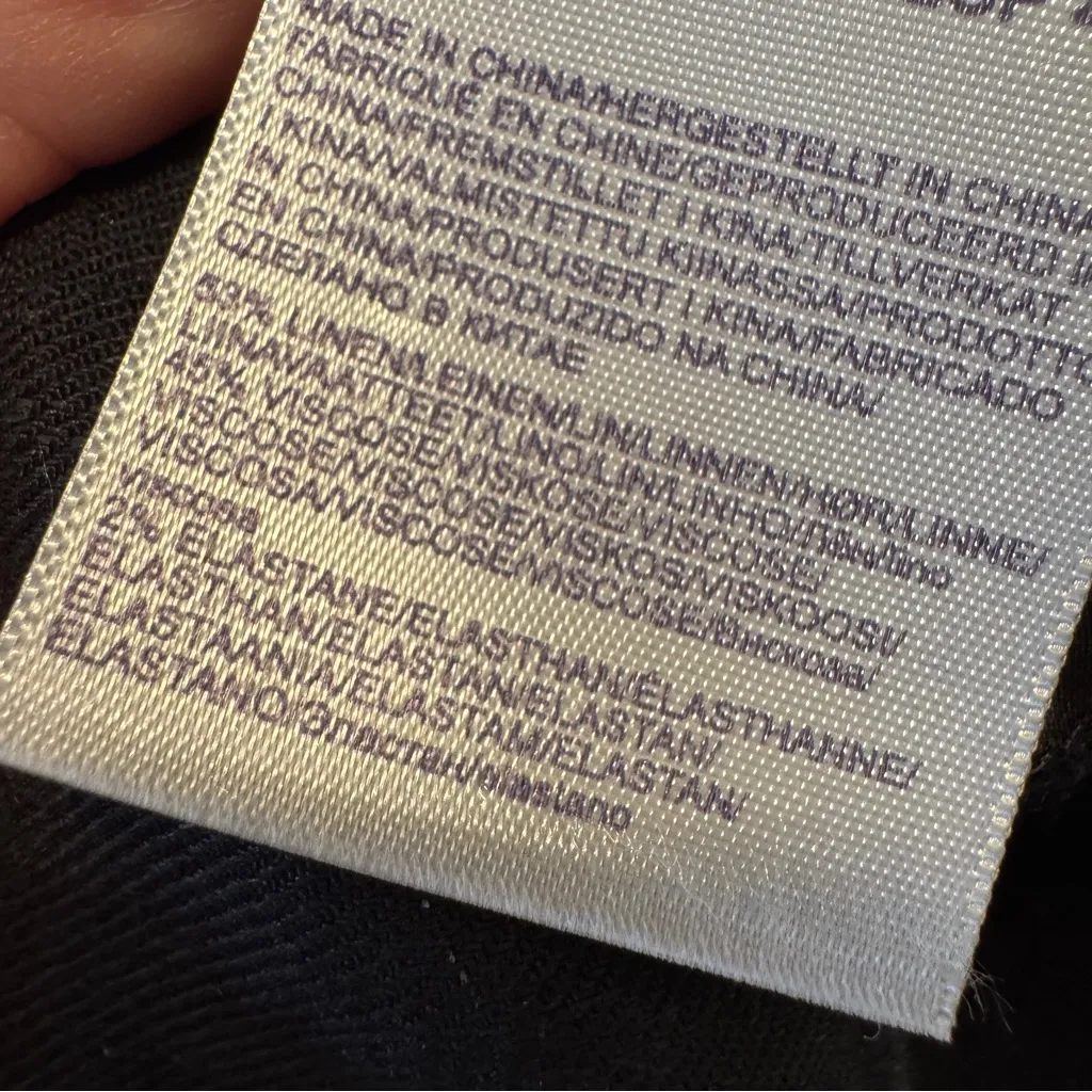 NYDJ Black Linen Blend Chino Shorts Women’s 14 Modest Casual Beachy Breathable - Image 11