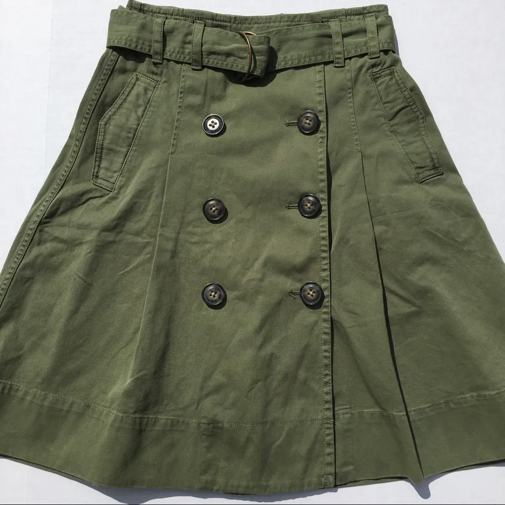 J. Crew Chino Trench Skirt size 2 - Image 2