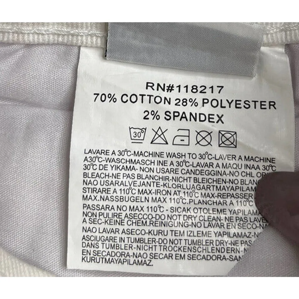 Juniors DO DENIM White Low Rise Cuffed Rhinestone Embellished Jean Shorts Size 9 - Image 10