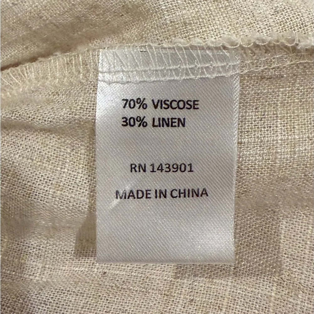 Coco + Carmen Cream Linen Blend Pant With Fringe Hem - Image 11