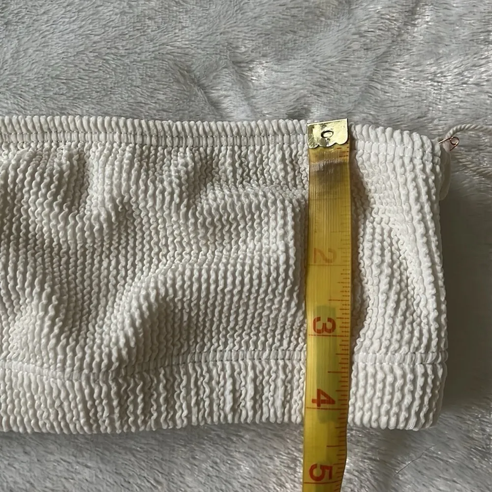 NEW GOOD AMERICAN WOMENS ALWAYS FITS SWIM BANDEAU IN IVORY001 SIZE XXS/XS - Image 5