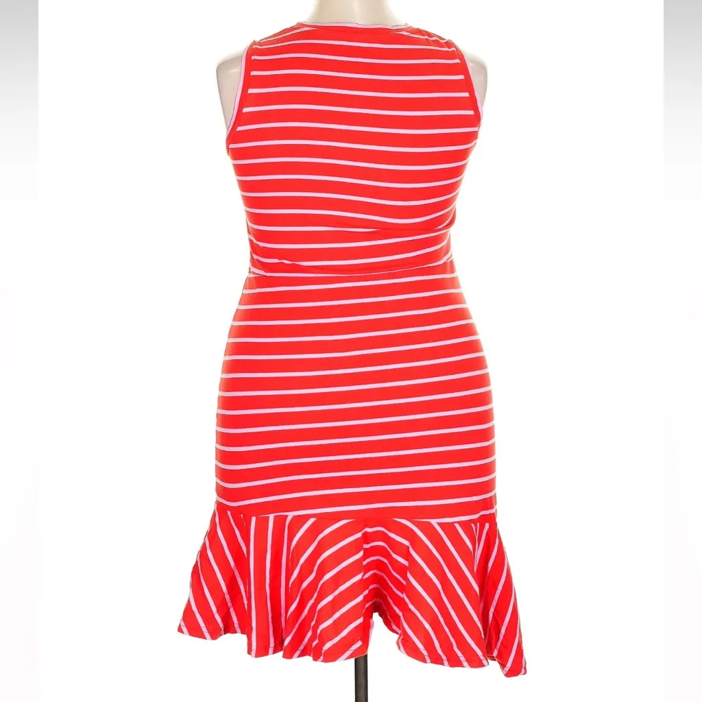 Parker Anthropologie Striped Lucia Dress Red & White Coastal Chic Plus Size XXL - Image 7