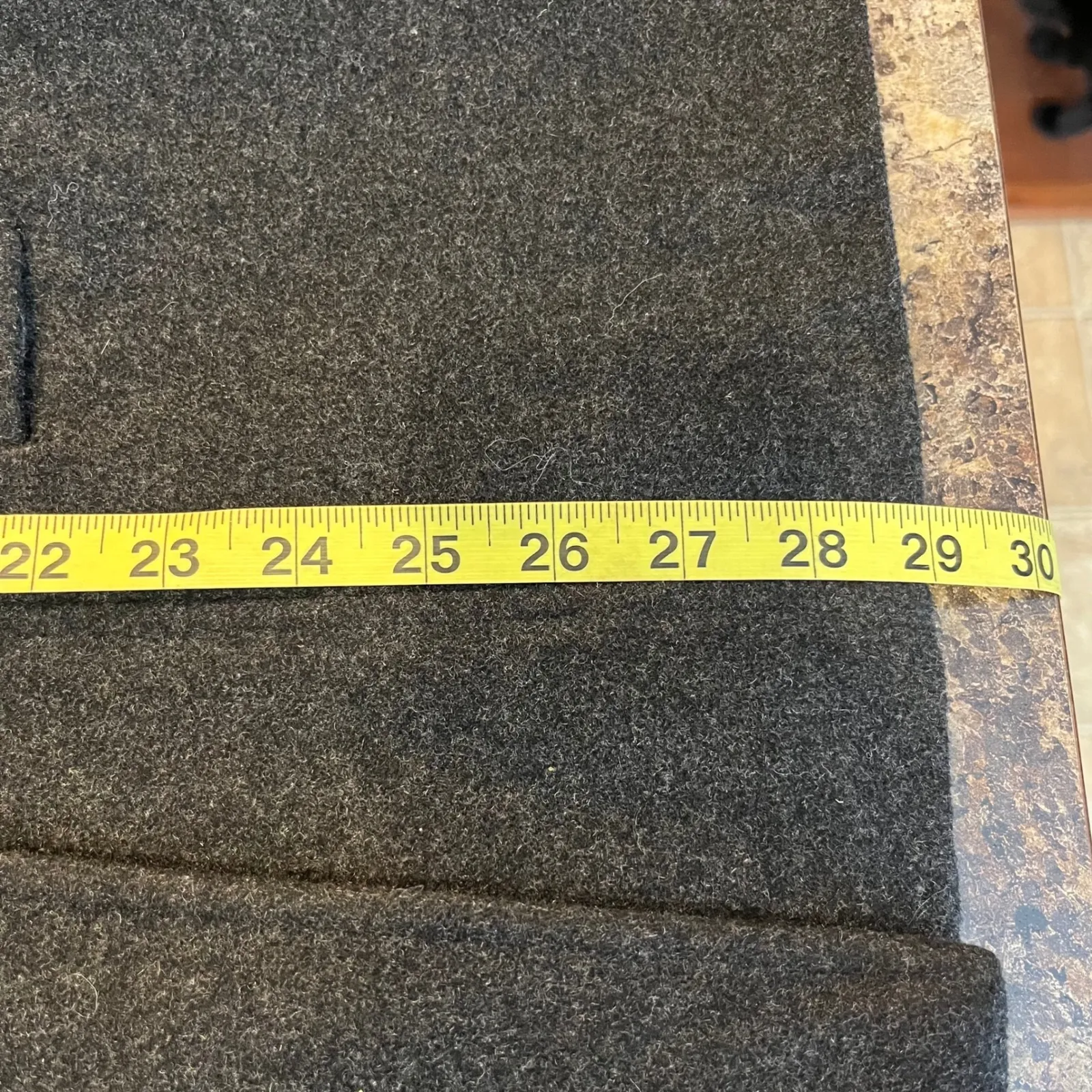 Braetan WOOL BLEND Women Large Charcoal Grey Double Breasted Hooded Pea Coat Gray - Image 8