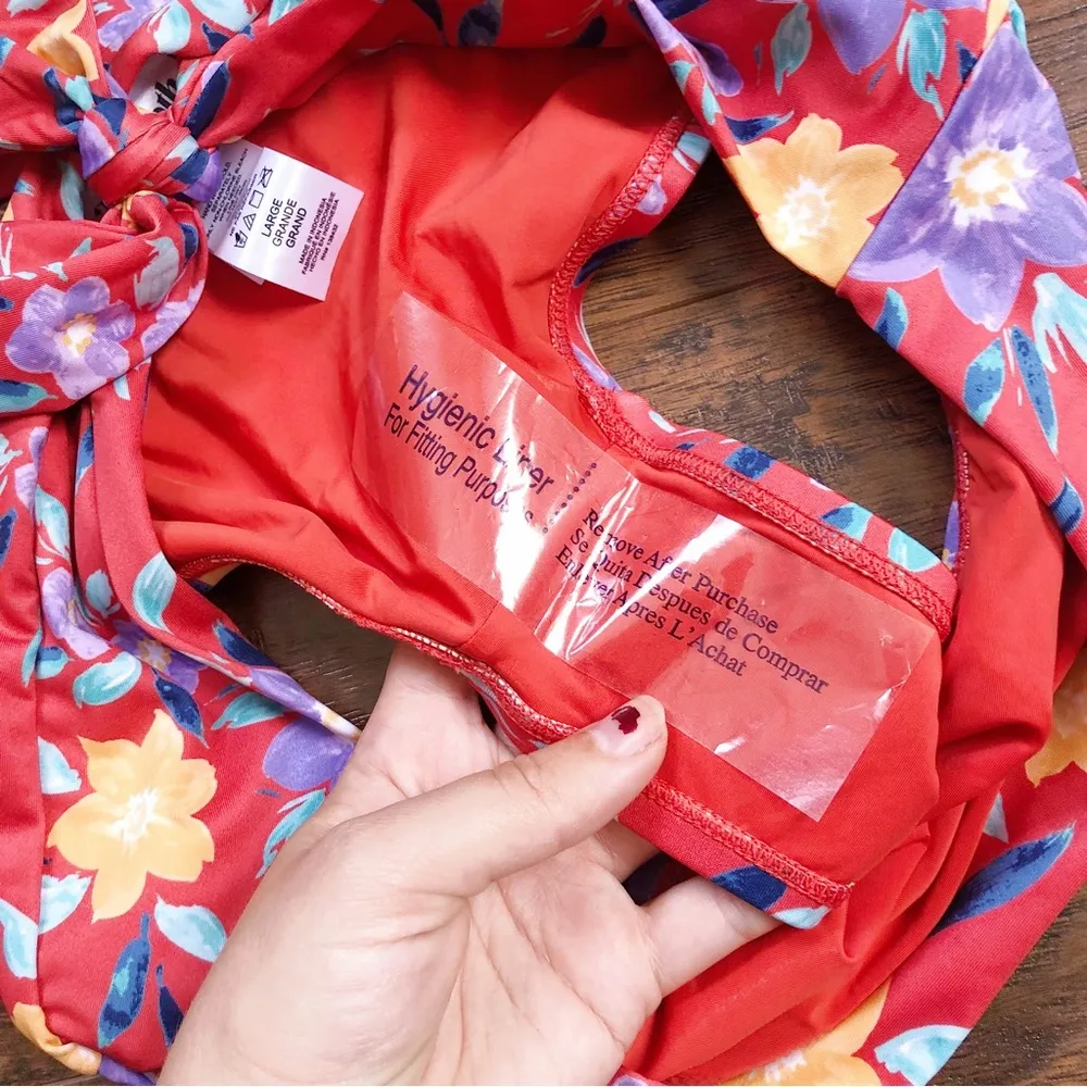 ModCloth • red floral swimsuit Clarice High-Waisted Bikini Bottom Tanya Crop Top - Image 13