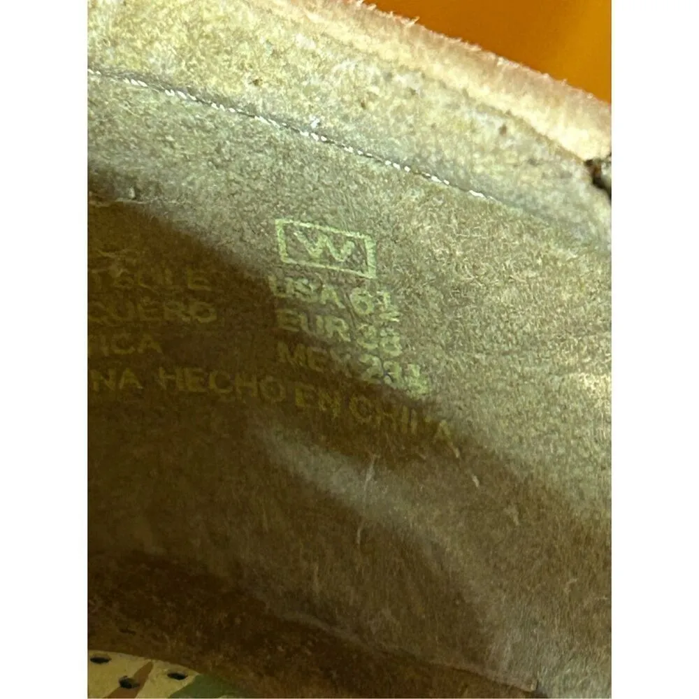 Earth Shoe Sandals Womens 6.5W Beige Kalei Flower Strappy Flats Slip Resistant Tan Size 6.5 - Image 9