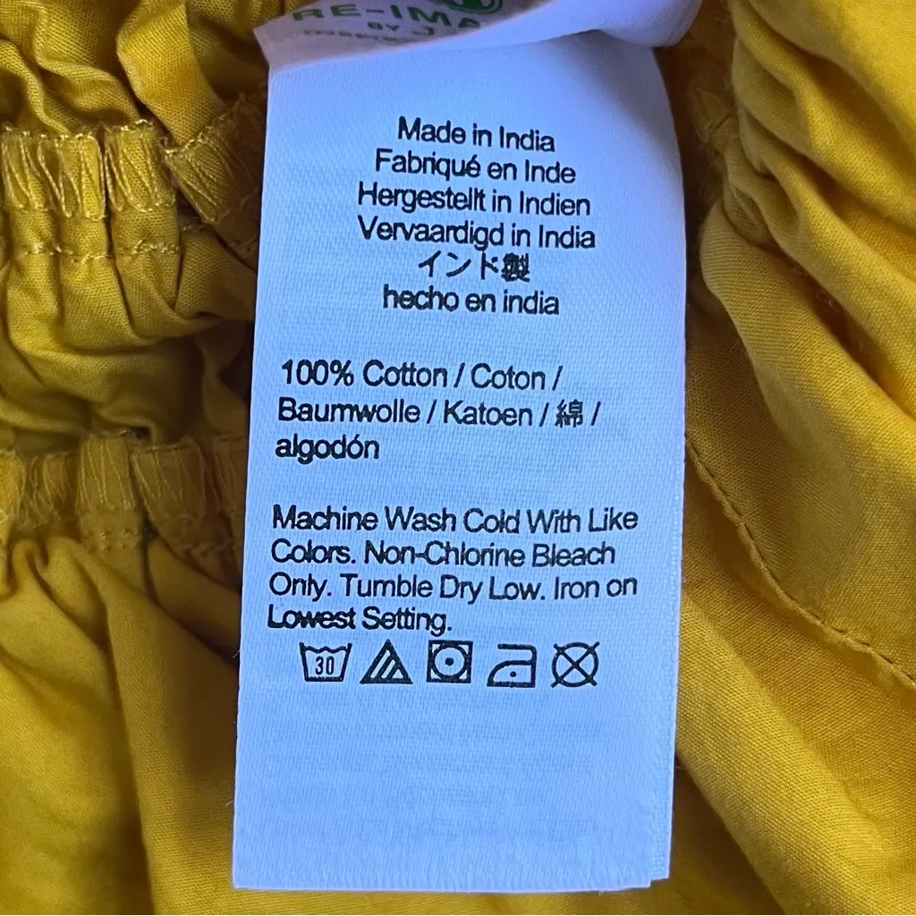 J. Crew Cinched-Waist Cotton Poplin Cropped Tank Top Warm Maize Yellow XS - Image 5