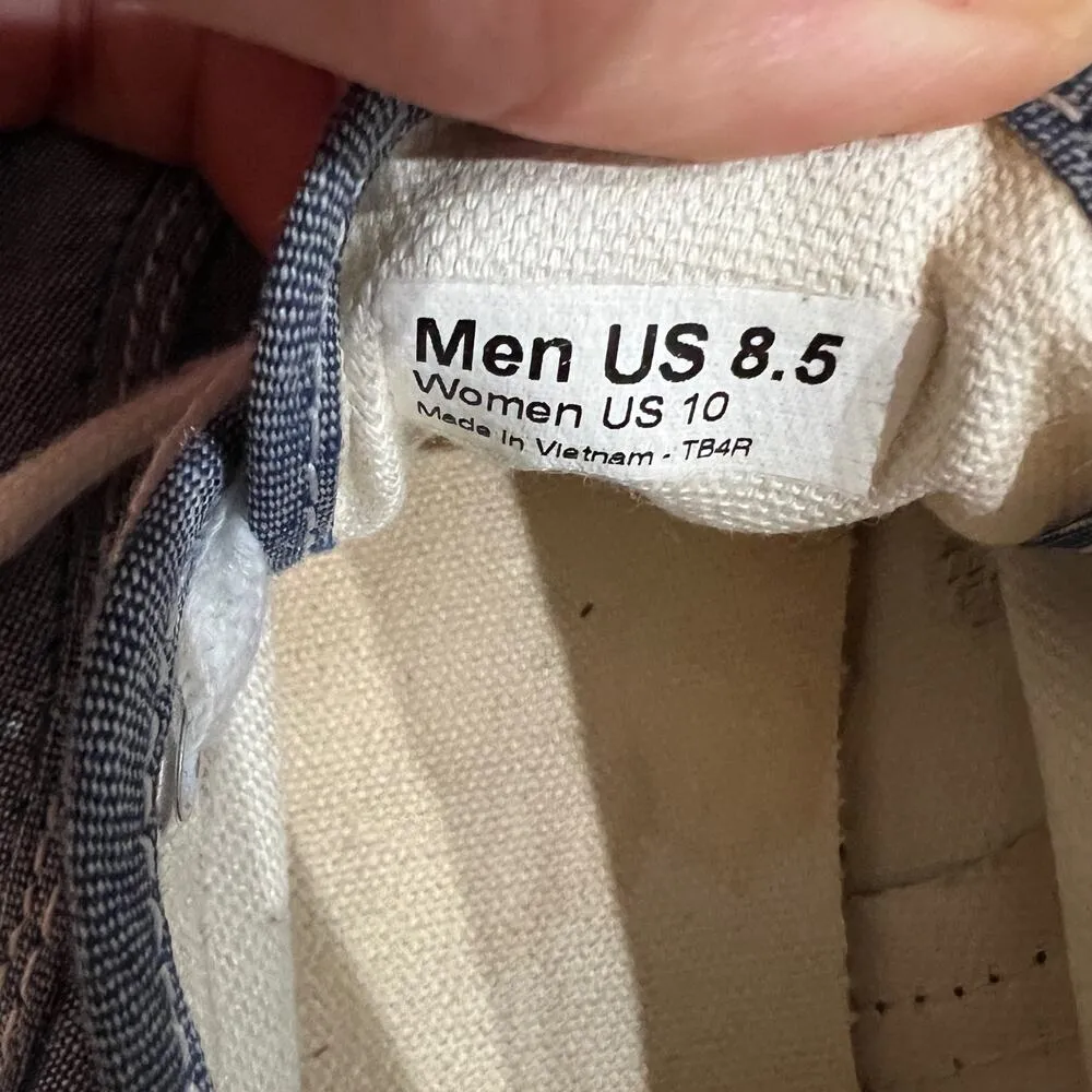 Vans Unisex Chambray Denim  Blue Lace Up Lowpro Sneakers Size 8.5 Men/10 Women - Image 8