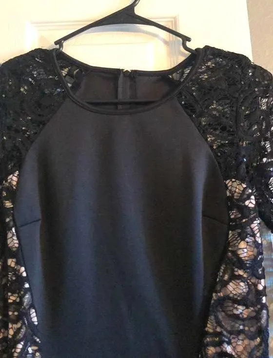 Black Lace/sequin Dress (NYE) Size 10 - Image 3