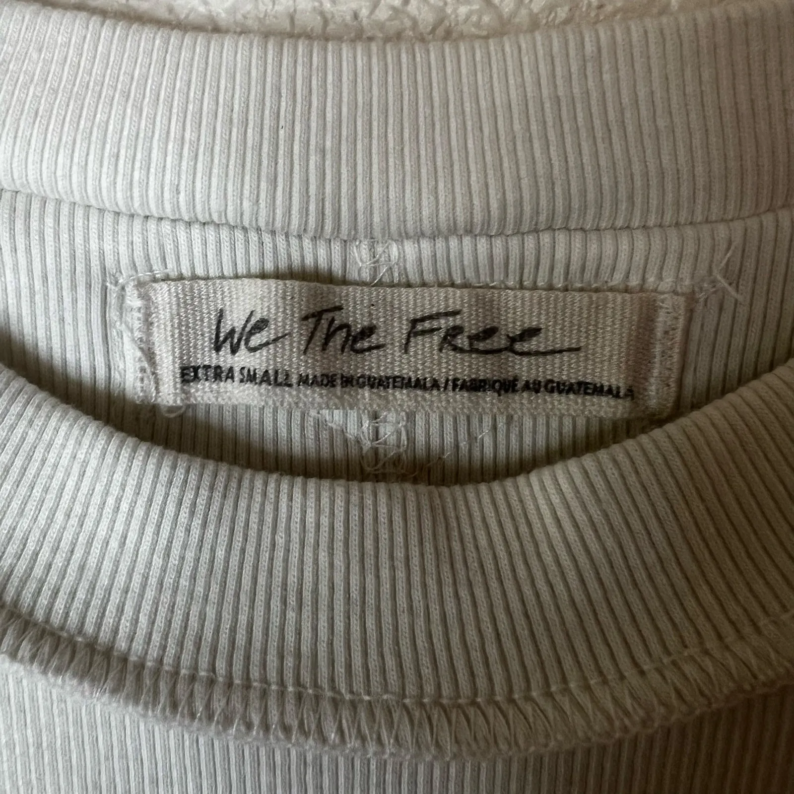 Free People We the Free Kate Rib Stretch Cotton Distressed Tank - optic white XS - Image 5