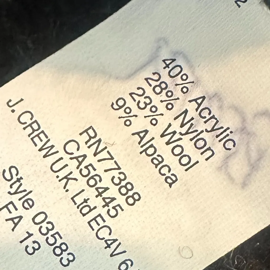 Madewell Color Block Sweater Off-White Black Stretch Wool Blend Size Medium - Image 10