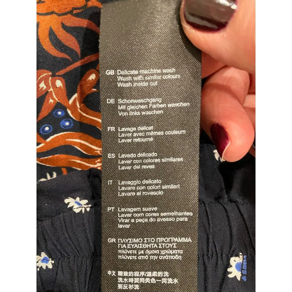 Elastic Waist Pull On Hanley Trouser Blue Orange Women's Size XL - Image 13