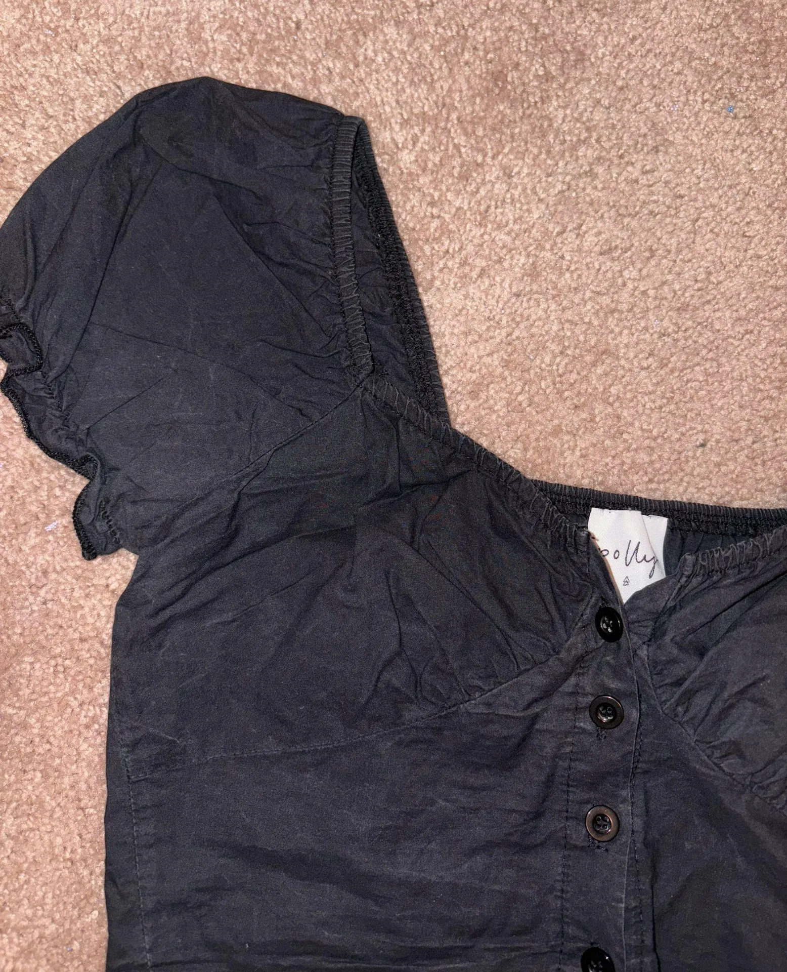 Black Abe Crop Top Princess Polly - Image 7