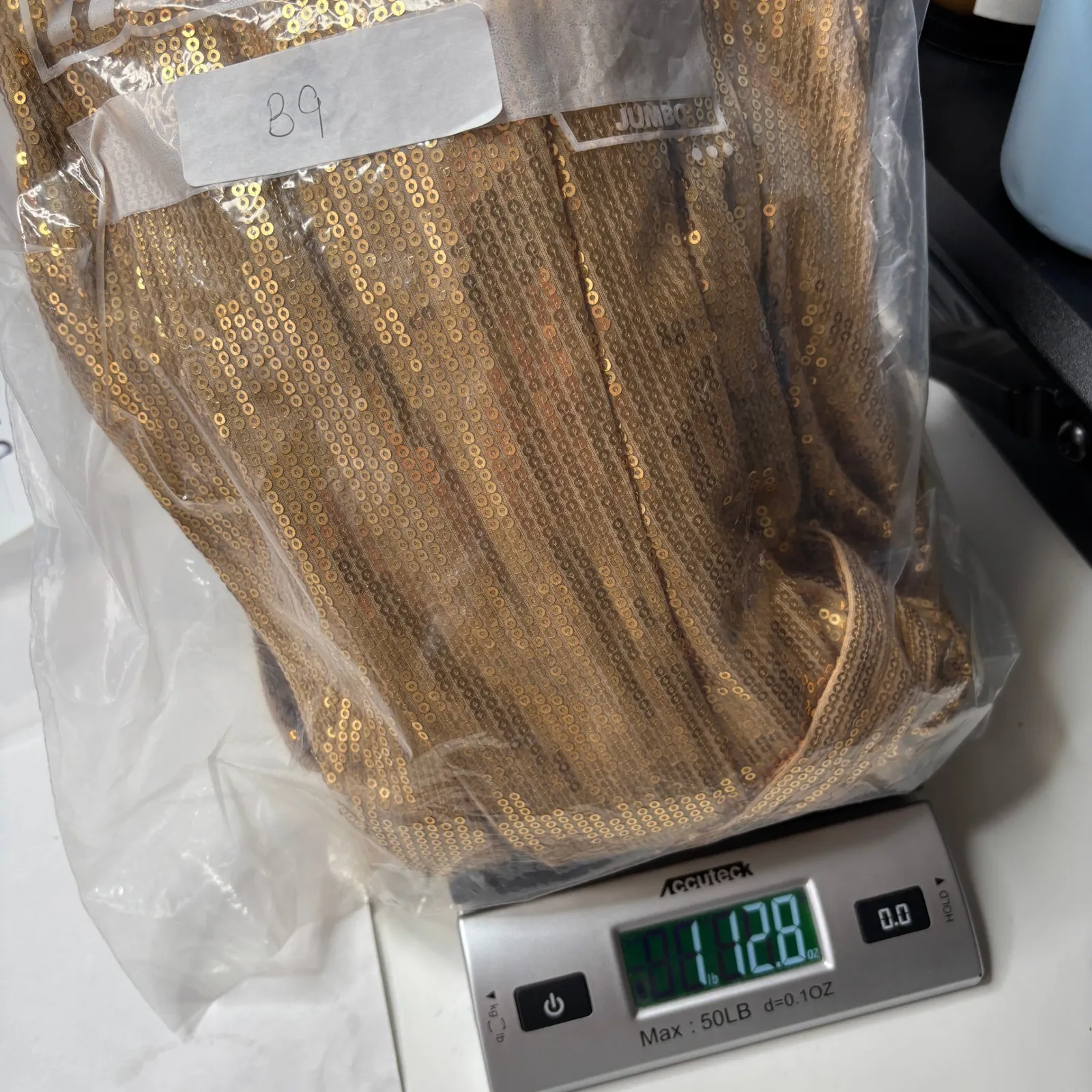 INC Gold Sequin Wrap Dress Long Sleeve Belted Glam V Neck Party Plus Size 2X - Image 8