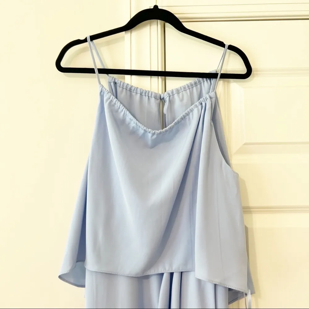 SHONA JOY Frill High Neck Maxi Dress Cornflower - Image 6