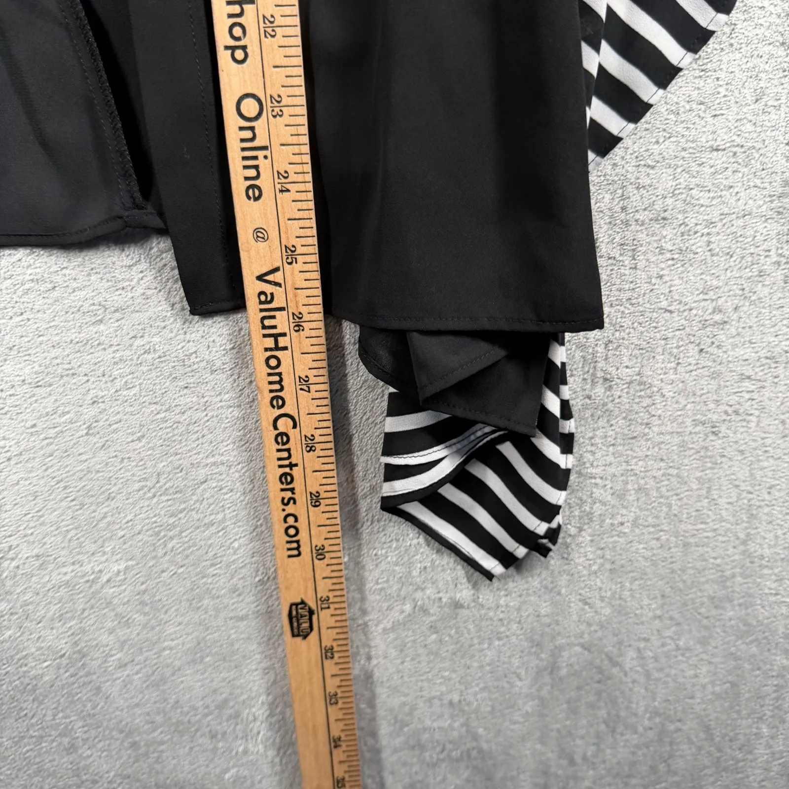 Bob Mackie Wearable Art Kimono Cardigan Large L Floral Stripe Print Layering Top - Image 10