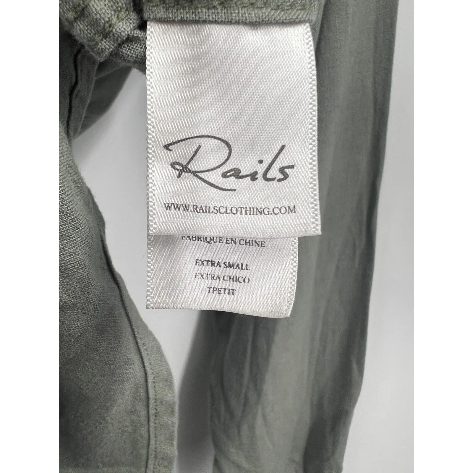 Rails‎ Shirt Womens Kona Inca Embroidered Button Up Linen Blend Aztec Green XS - Image 6