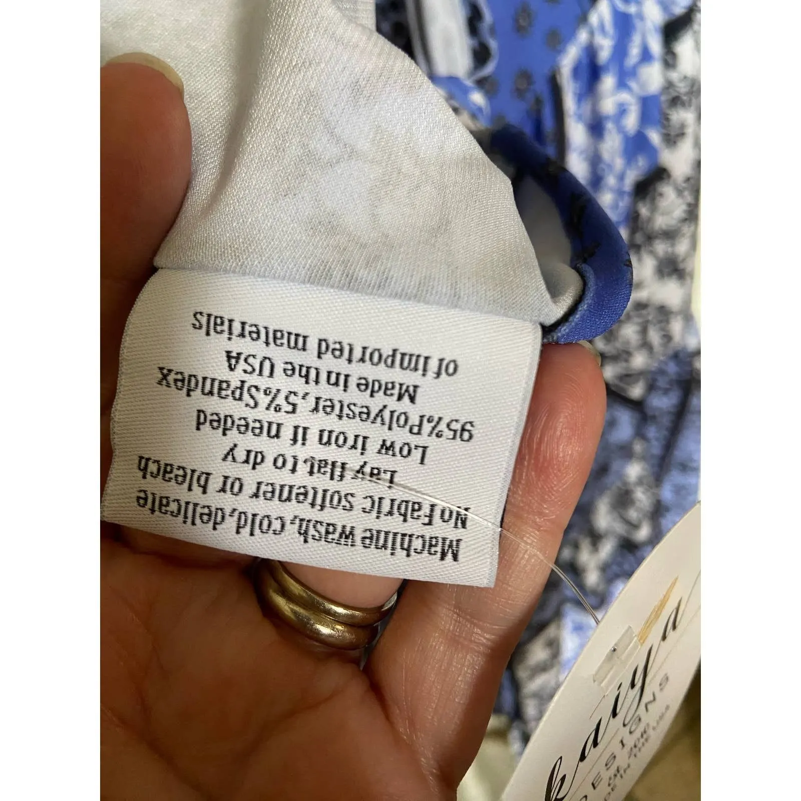 Kaiya‎ Designs Womens Dress Size XXS Serene Manning Blue Patchwork Sundress NEW - Image 5