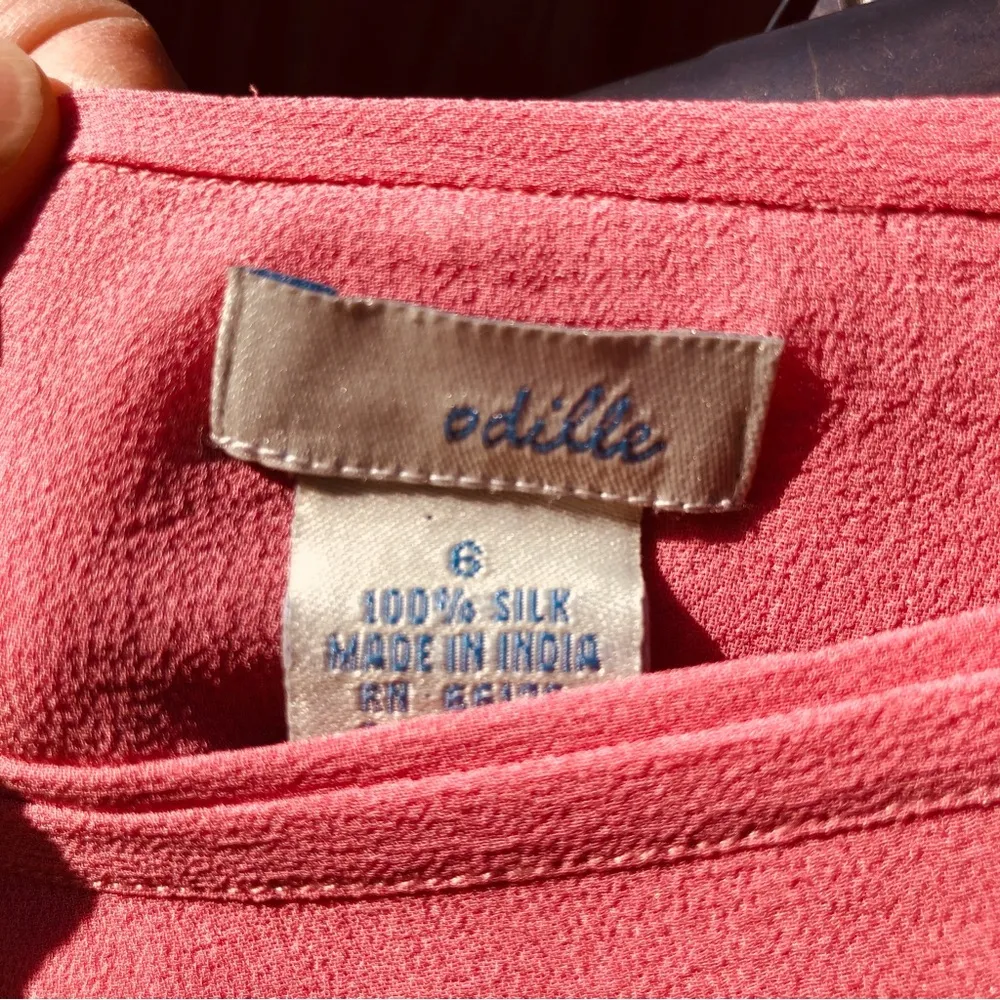 ANTHRO Odille 💯 silk ruffle wrap skirt, size 6 - Image 3