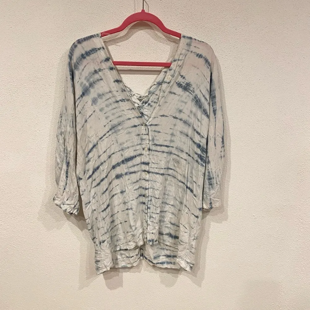 Rat & Boa  Tie Dye Lace Up Top Size Small EUC - Image 4