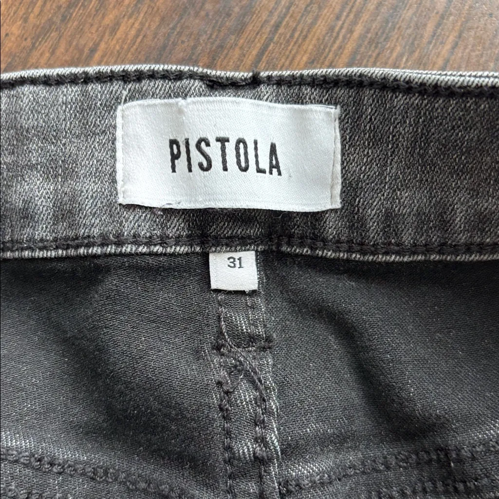 Pistola Black Dana High Rise Faded Bootcut Denim Jean Pants Size 31 Grunge Emo - Image 9