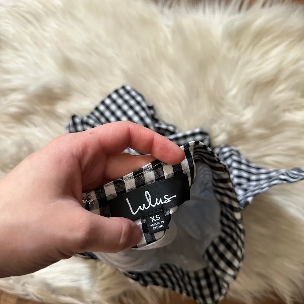 LULU’S Collegiate Class Black And White Gingham Mini Skirt - Image 5
