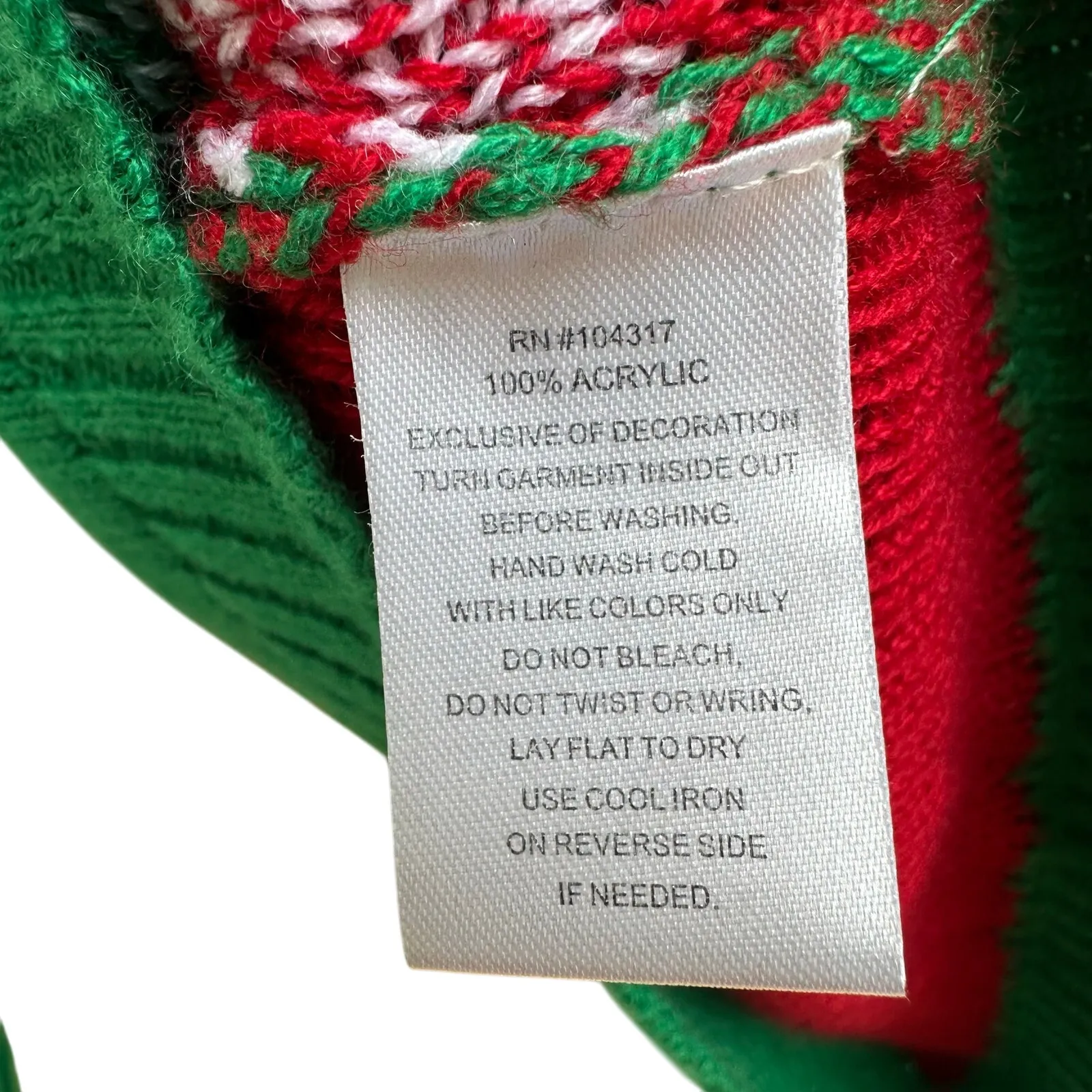 Tiara International Christmas Collection Green Ugly Christmas Sweater – Size M - Image 8