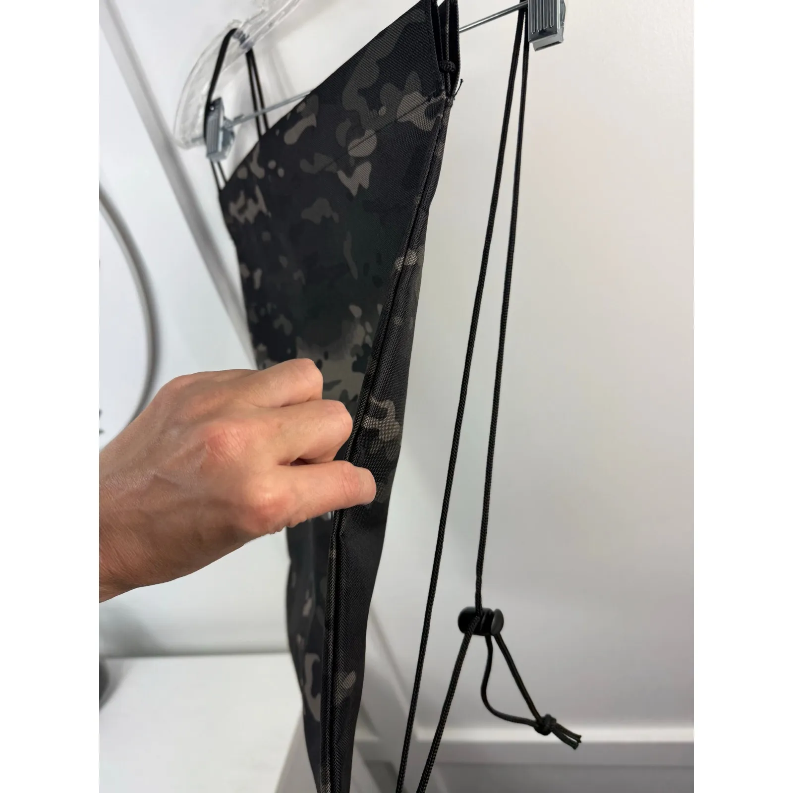 New Camo Drawstring Bag Black - Image 5