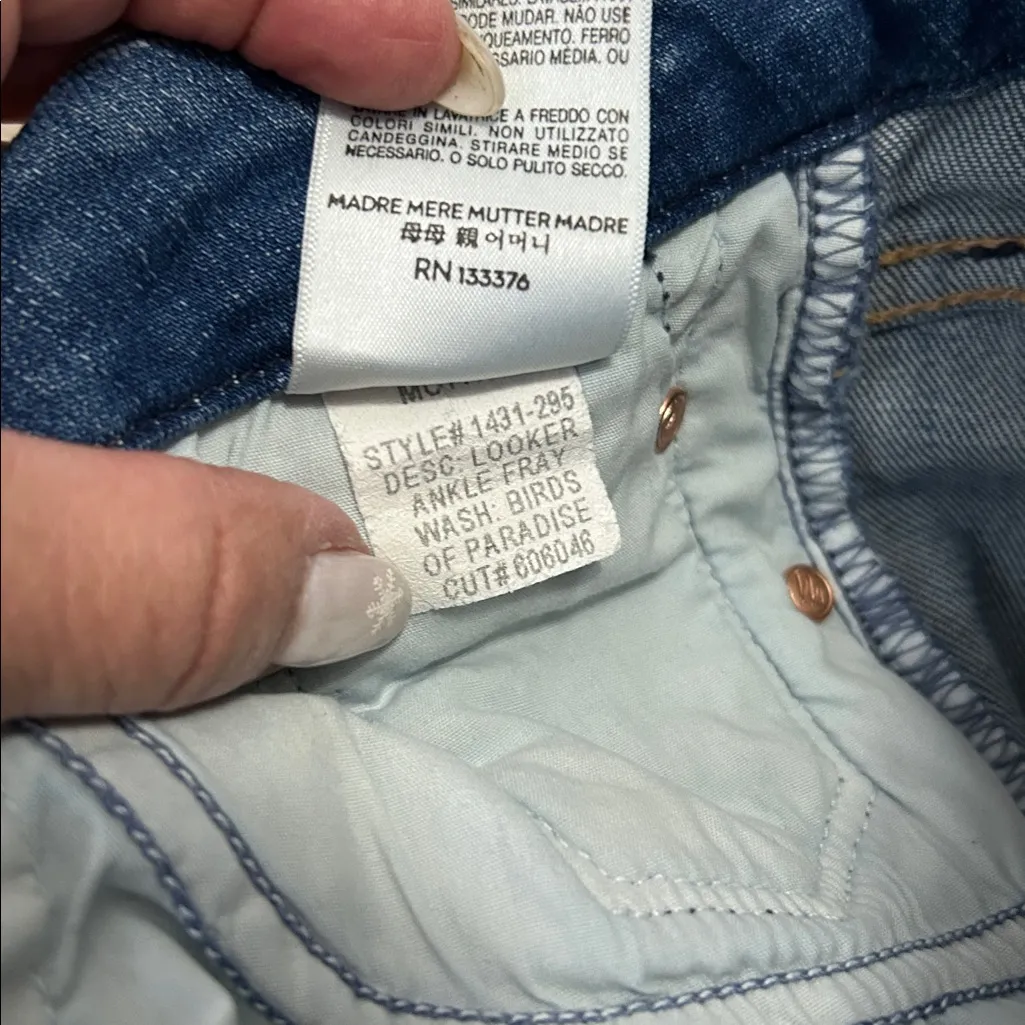 Mother Looker Ankle Fray Birds of Paradise Size 27 - Image 10