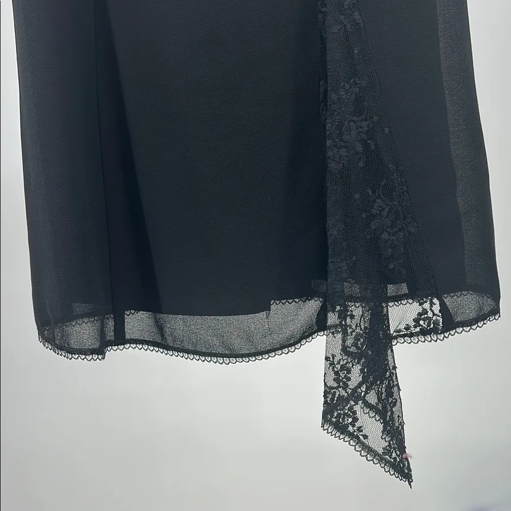 Scott McClintock Black Midi Dress lace flutter sleeve fit and flare whimsygoth Size 10 - Image 7