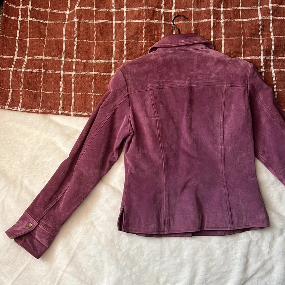 Coldwater Creek  Purple Suede Jacket - Extra Small - Image 3