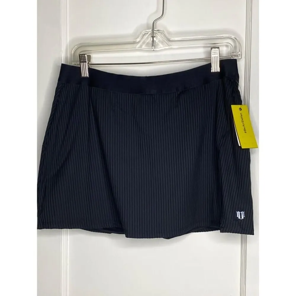 Eleven Women`s Can`t Stop Won`t Stop 13 Inch Tennis Skort large black $88 msrp - Image 2