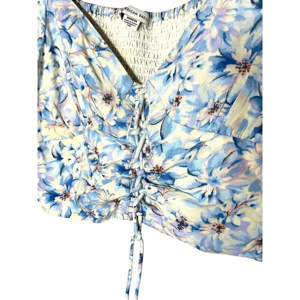 American Eagle Floral Print Cropped Top Size M‎ - Image 3