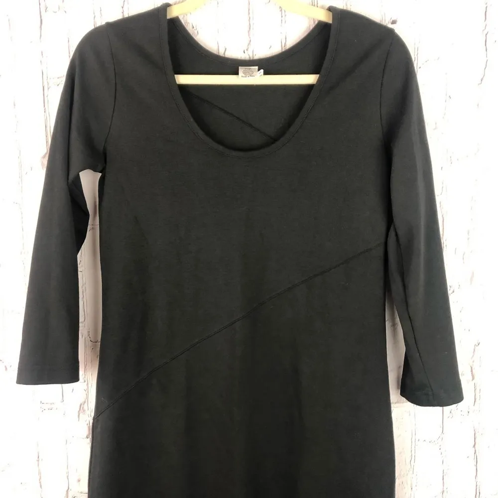 Peruvian Connection black Pima cotton dress size small - Image 3