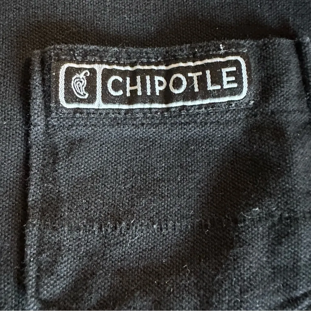 Loomstate Black Short Sleeve Polo Shirt Size M - Image 4