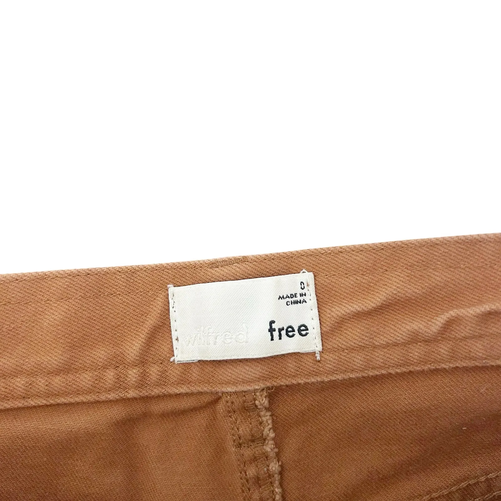 Aritzia Wilfred Free Tan Wide Leg Canvas Pants Jeans Sz 0 - Image 2