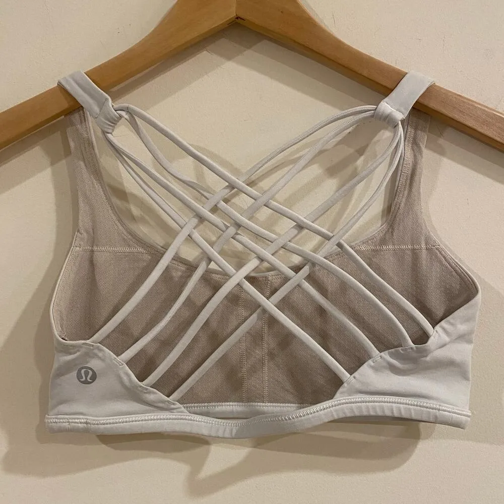 Wild Light Support Free to Be Sports Bra Strappy White Women's Size 6 - Image 3