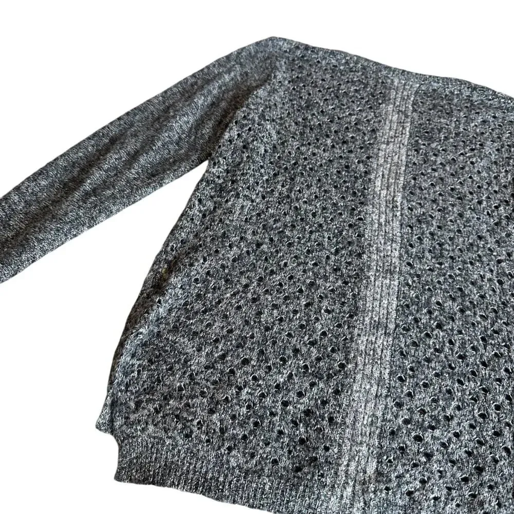 Rebecca Taylor Wool Blend Loose Weave Sweater Pullover Crew Neck Size Medium - Image 8