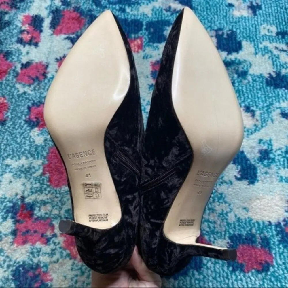 NWOT L’AGENCE Aimee Stiletto Bootie in Brown Crushed Velvet - Image 7